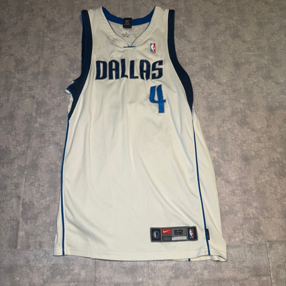 Nike Dallas Mavericks Michael Finley 4 Jersey White Blue Mens 52 XXL Vintage NBA